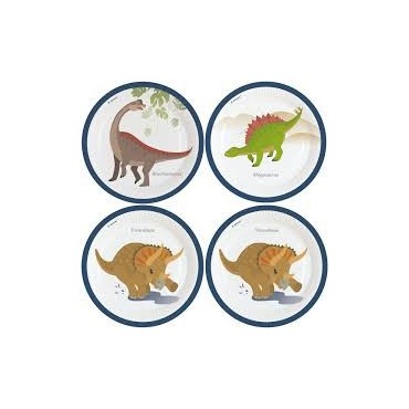 8 Assiettes Dinosaure