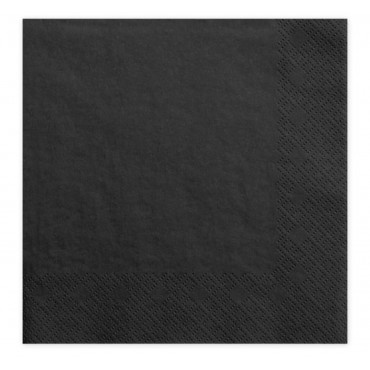 20 Serviettes papier noires