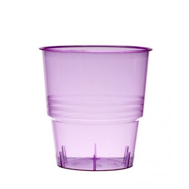 verres plastique transparent rose
