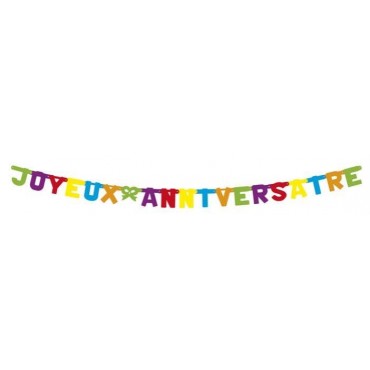 Guirlande Joyeux Anniversaire multicolore 2 M