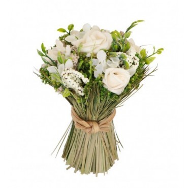Petit bouquet de roses blanches