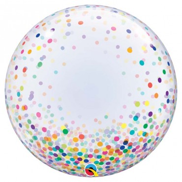 Ballon Bubble Confettis multicolores