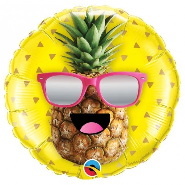 Ballon Ananas avec lunettes - 46 cm