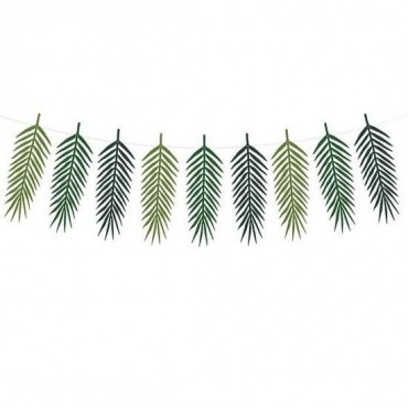 Guirlande de feuilles de palmier en papier 1,25 m