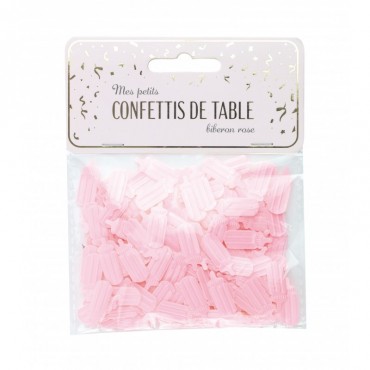 Confettis de table étoiles Biberon rose