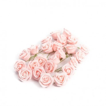 24 Roses en mousse roses 4 cm