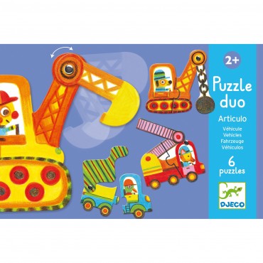PUZZLE DUO 6 puzzles - Articulo véhicules - DJECO