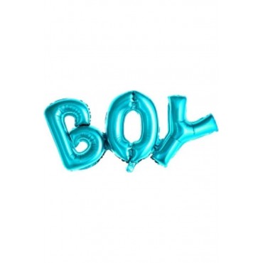 Ballon alphabet BOY bleu
