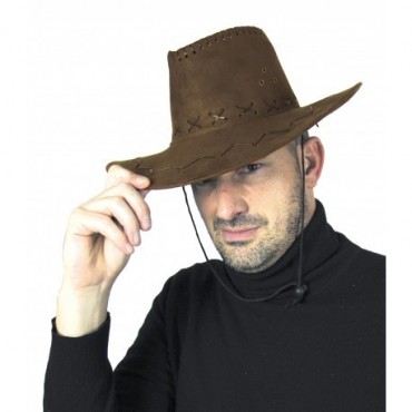 Chapeau Cowboy Buffalo luxe marron