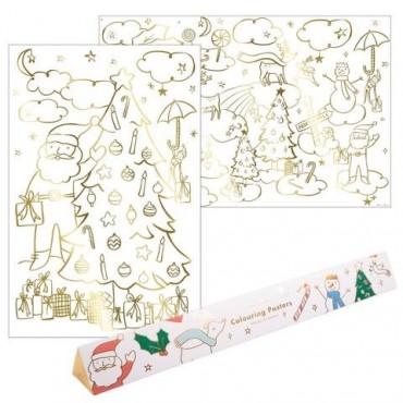Set de 2 posters Noël à colorier