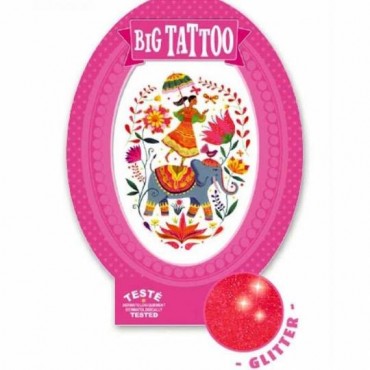 Tatouage éphémère Big Tattoo - Rose India