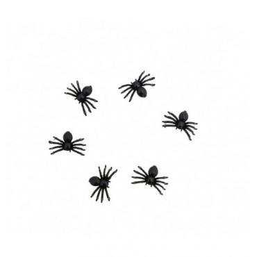 Sachet de 18 araignées noires