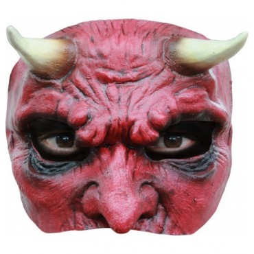 Demi masque latex Halloween Diable