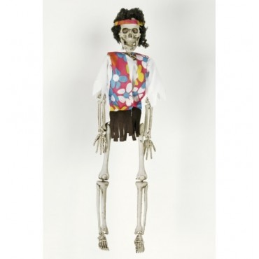 Suspension squelette Hippie Zombie