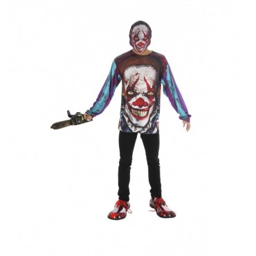 Déguisement Tee-shirt imprimé recto verso clown & masque