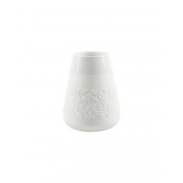 Vase en porcelaine blanche poétique Ginko