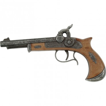 Pistolet de pirate Derringer - 1 coup - 21,5cm - Métal - SCHRODEL
