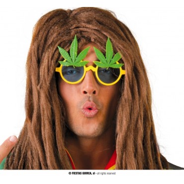 Lunettes feuilles de cannabis Rasta