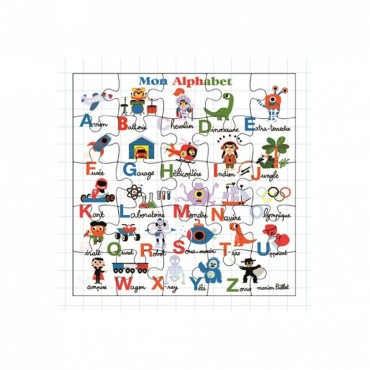 Carte Puzzle Mon alphabet