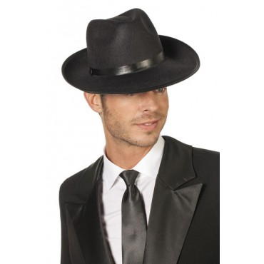 chapeau gangster borsalino noir homme