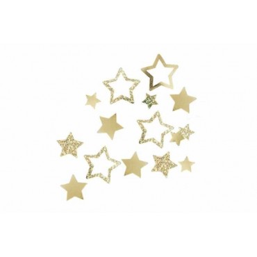 Confettis de table étoile pailletées or