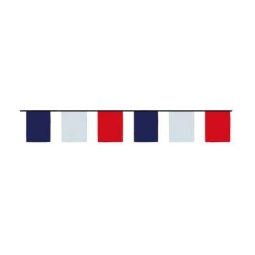 guirlande supporter france 15 fanions tricolores bleu blanc rouge 