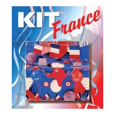 Kit de supporter luxe France Tricolore Bleu/Blanc/Rouge