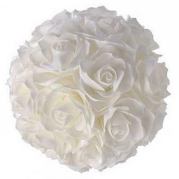 boule roses blanche